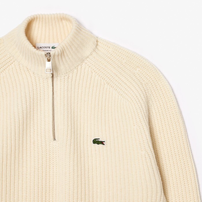 свитер мужской свитер lacoste из овечьей шерсти на молнии универсального стиля с лицевой стороны