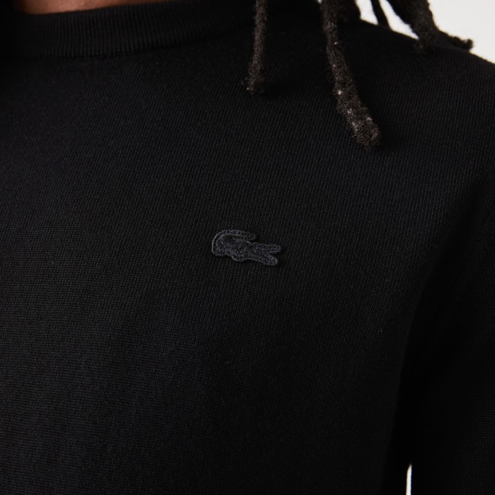 свитер мужской свитер lacoste из шерсти мериноса для взрослого возраста с изнаночной стороны