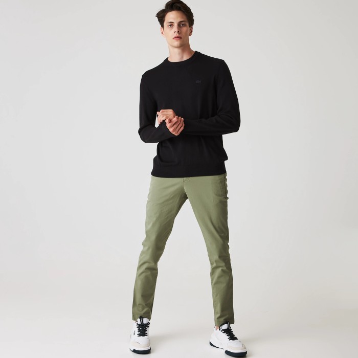 свитер мужской свитер lacoste из шерсти мериноса вид сзади