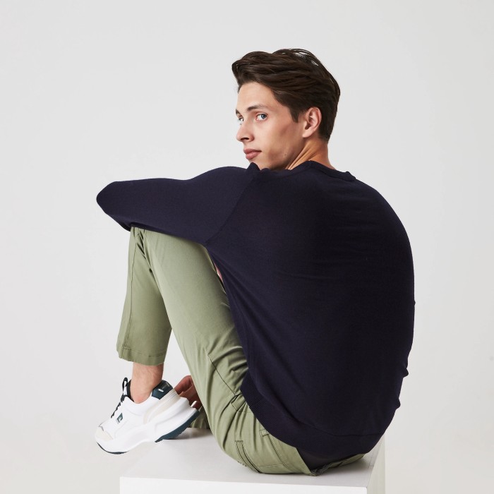 свитер мужской свитер lacoste из шерсти мериноса вид слева
