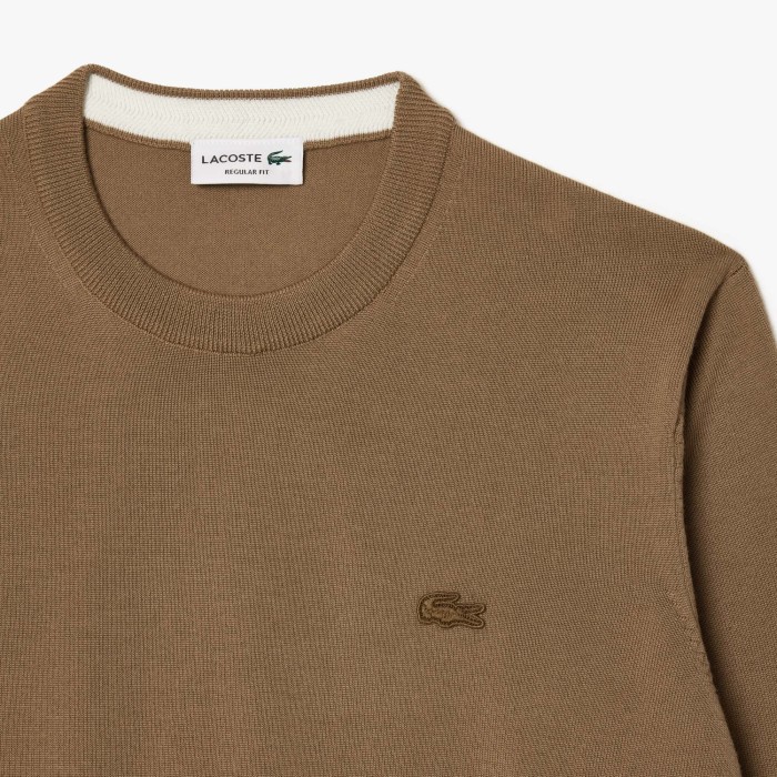 свитер мужской свитер lacoste из шерсти мериноса универсального стиля с лицевой стороны