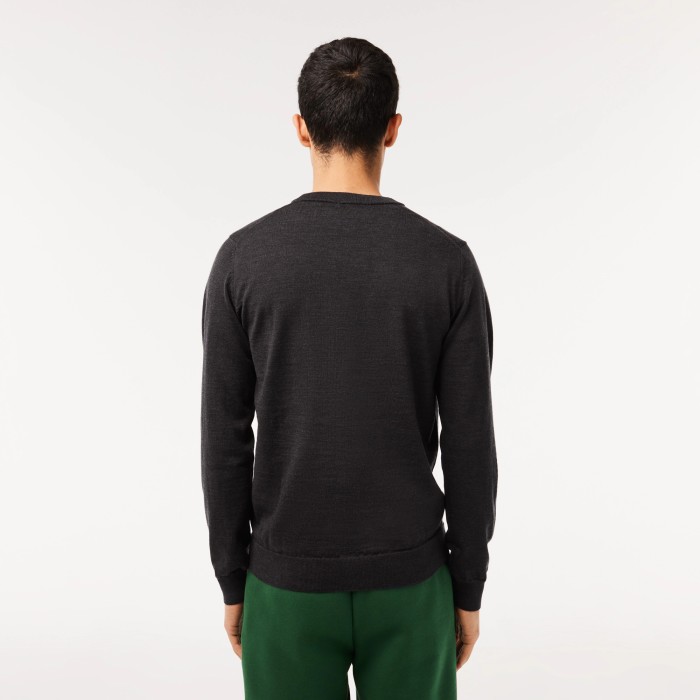 свитер мужской свитер lacoste из шерсти мериноса от бренда lacoste вид слева