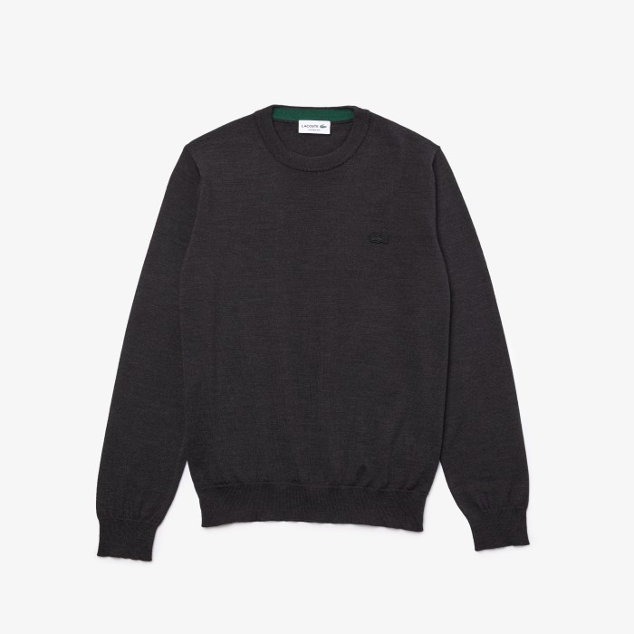 свитер мужской свитер lacoste из шерсти мериноса с внутренней стороны