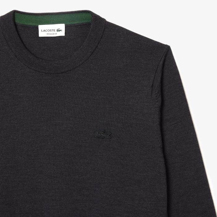 свитер мужской свитер lacoste из шерсти мериноса спереди