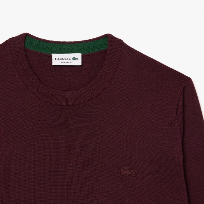 свитер мужской свитер lacoste из шерсти мериноса универсального стиля с лицевой стороны