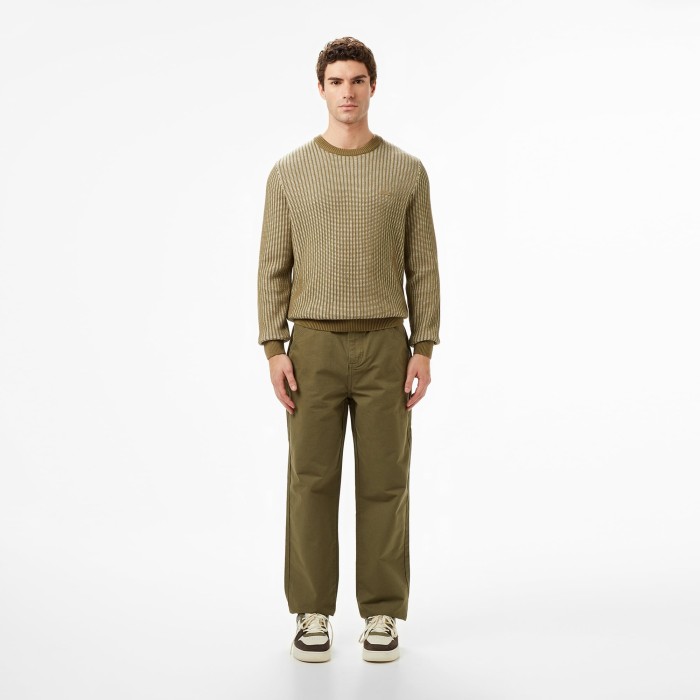 свитер мужской свитер lacoste из смеси хлопка и шерсти из джинсы и джинскота спереди