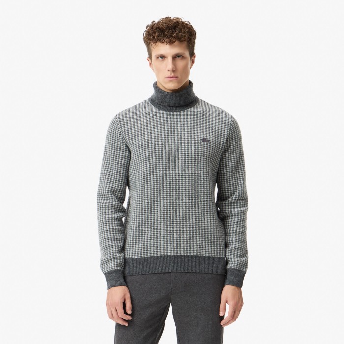 свитер мужской свитер lacoste с высоким воротом классического кроя AH2630050 фотография