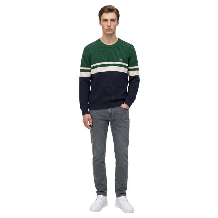 свитер мужской свитер lacoste в полоску классического кроя AH2614166 фотография