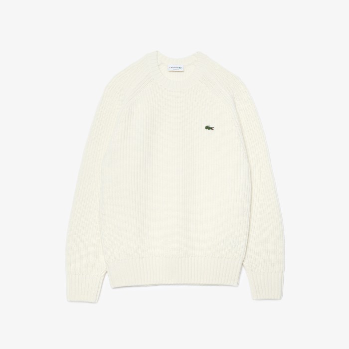 свитер мужской толстый шерстяной свитер lacoste с круглым вырезом для взрослого возраста с изнаночной стороны