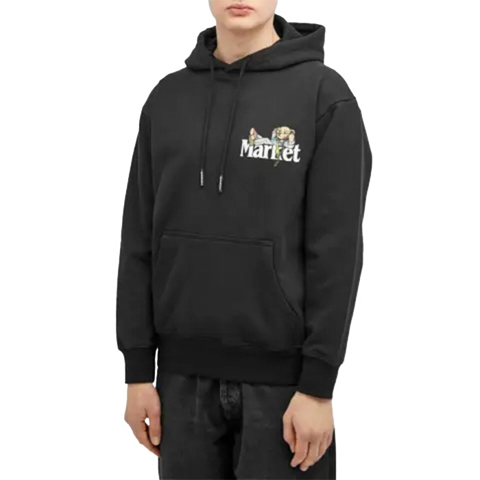 толстовка better call bear hoodie от бренда market вид слева