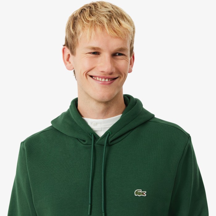 толстовка cangoroo hoodie от бренда lacoste вид слева
