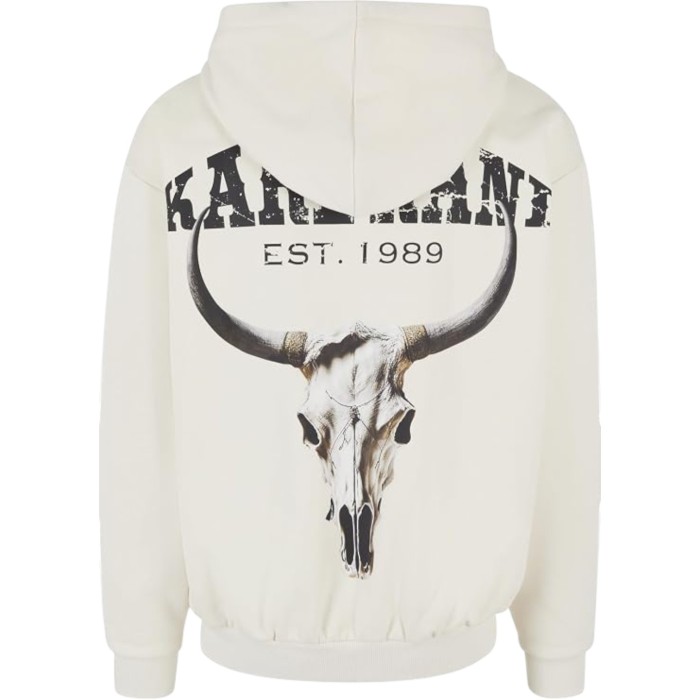 толстовка chest signature os heavy sweat full zip skull hoodie от бренда karl kani вид слева