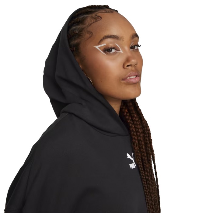 толстовка classics oversized hoodie от бренда puma вид слева