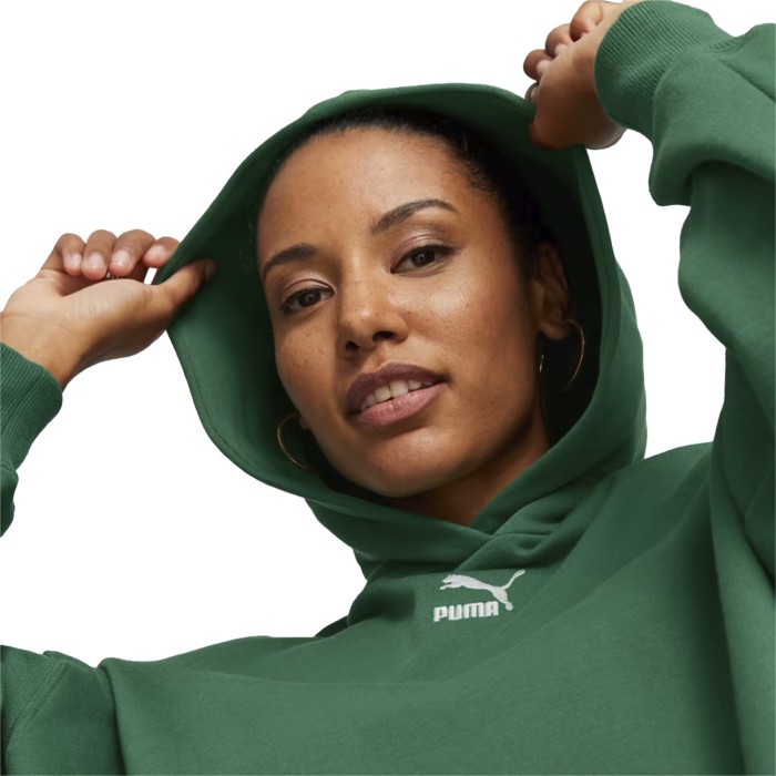 толстовка classics oversized hoodie от бренда puma вид слева
