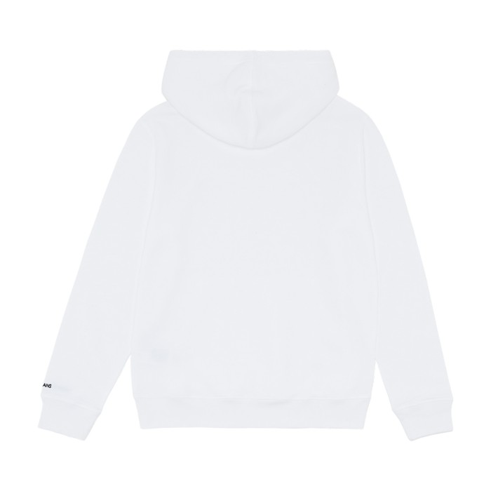 толстовка cotton blend fleece hoodie от бренда calvin klein вид слева
