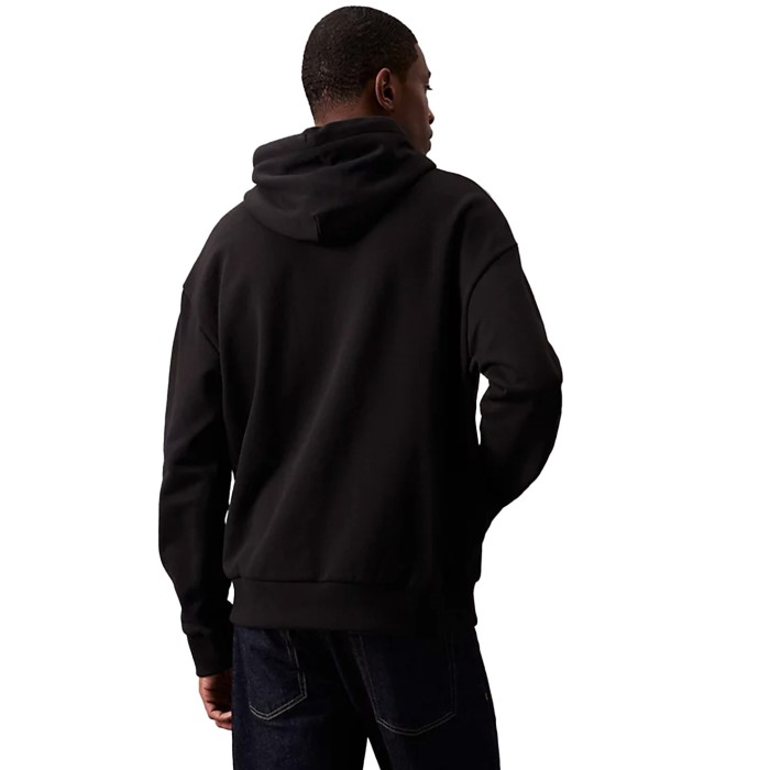 толстовка cotton terry logo hoodie от бренда calvin klein вид слева
