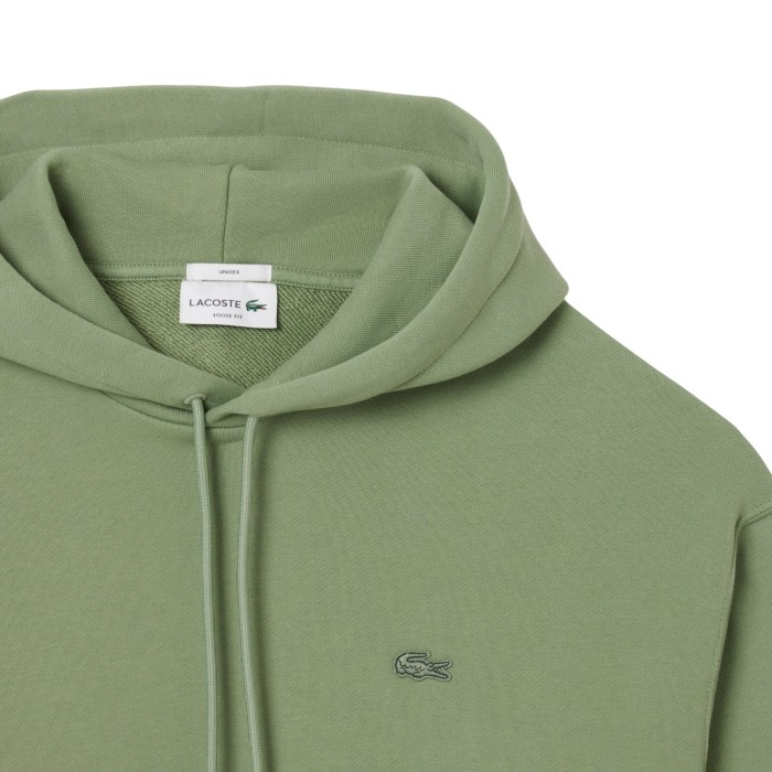толстовка croc signature от бренда lacoste вид слева
