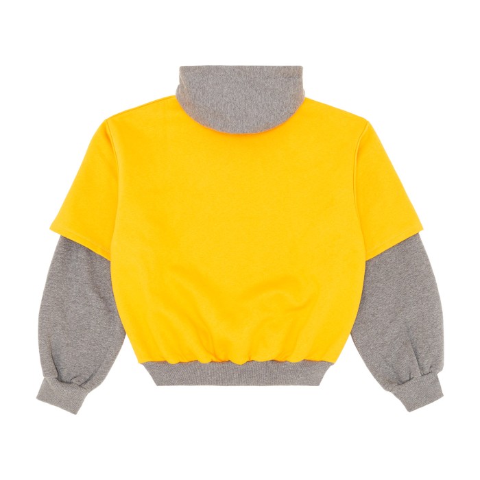 толстовка double floor oversized hoodie от бренда hole academie вид слева