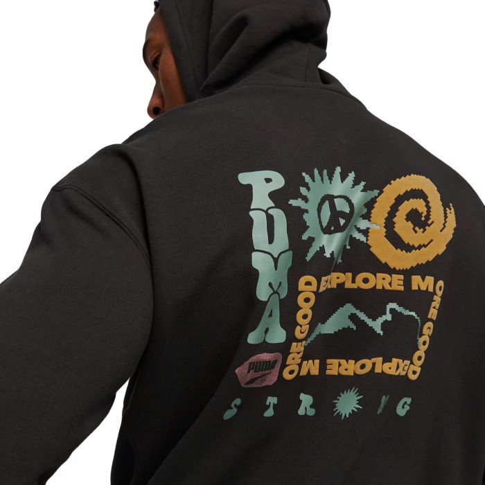 толстовка downtown graphic hoodie от бренда puma вид слева
