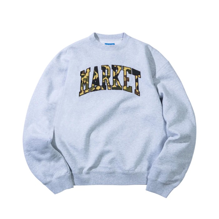 толстовка duck camo arc crewneck от бренда market вид слева