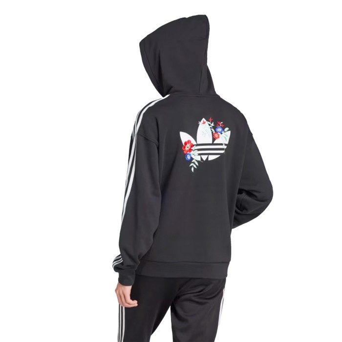 толстовка floral hoodie от бренда adidas вид слева