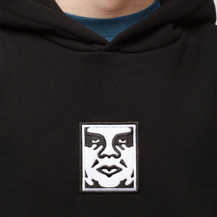 толстовка icon extra heavy hood ii от бренда obey вид слева