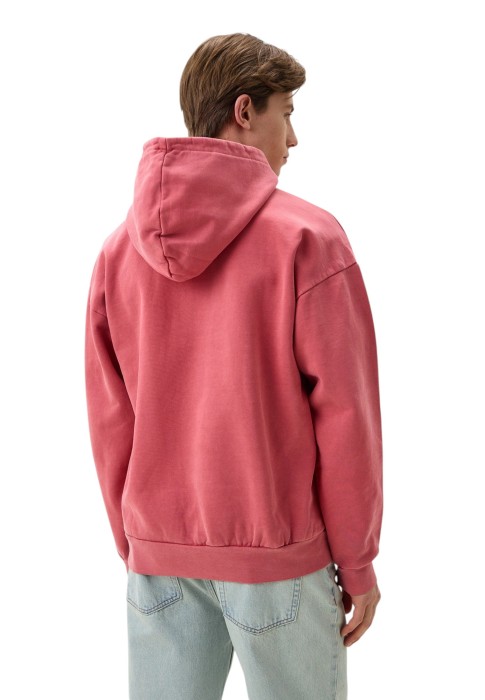 толстовка lowercase pigment hood от бренда obey вид слева