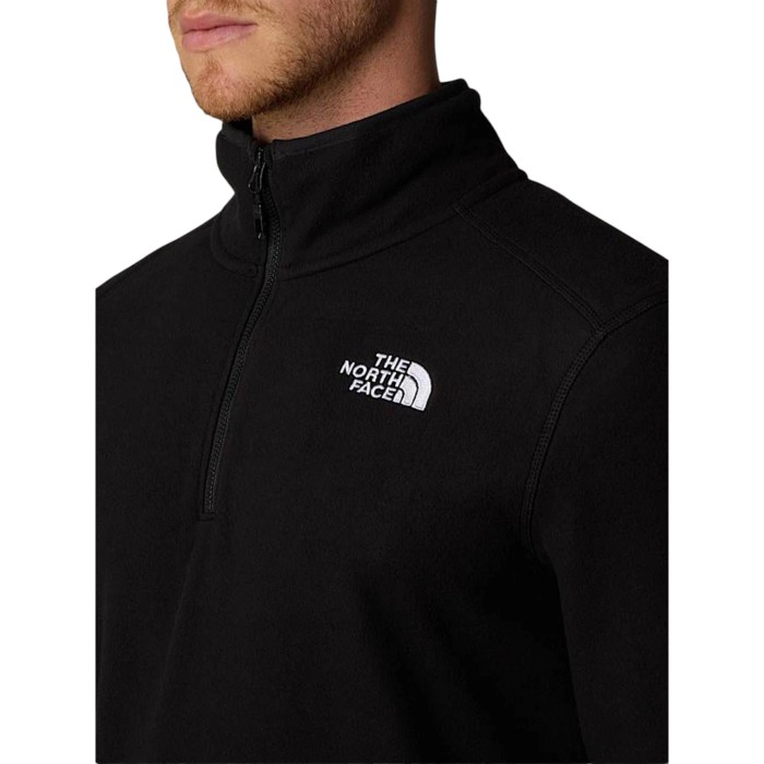 толстовка m glacier fleece 1/4 zip jacket от бренда the north face вид слева