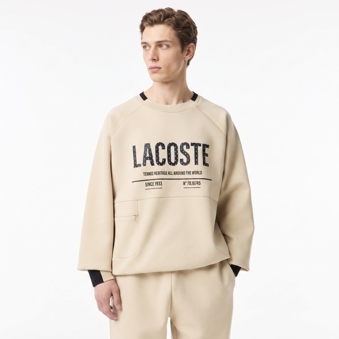 толстовка мужская толстовка lacoste из эластичного хлопка от бренда lacoste вид слева