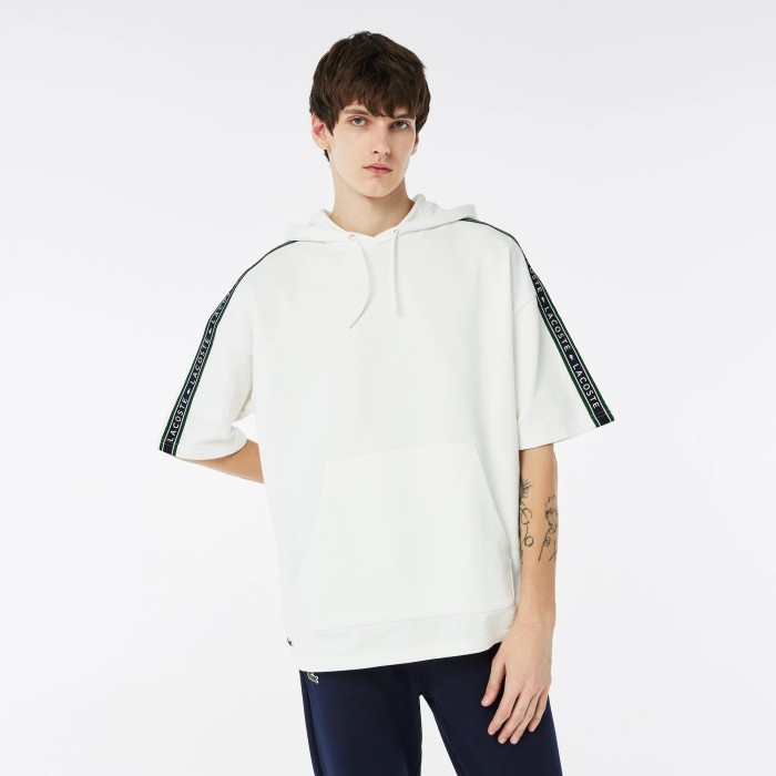 толстовка мужская толстовка lacoste с коротким рукавом - качественный продукт вид сбоку