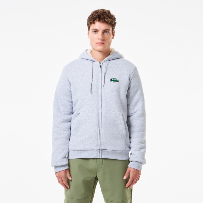 толстовка мужская утепленная толстовка lacoste на молнии SH2527CCA фотография