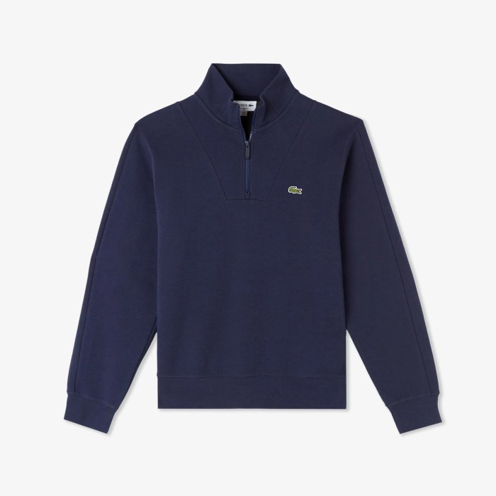 толстовка мужской хлопковый свитшот lacoste классического кроя из франции вид сбоку