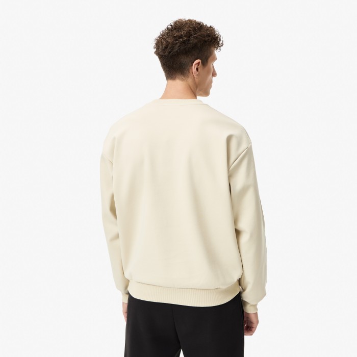 толстовка мужской хлопковый свитшот lacoste свободного кроя от бренда lacoste вид слева