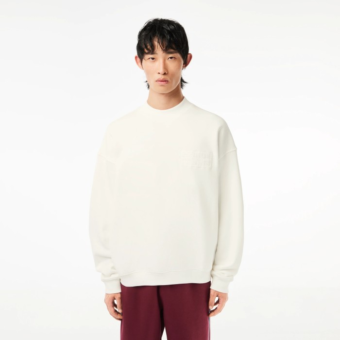 толстовка мужской свитшот lacoste оверсайз из органического хлопка SH250770V фотография