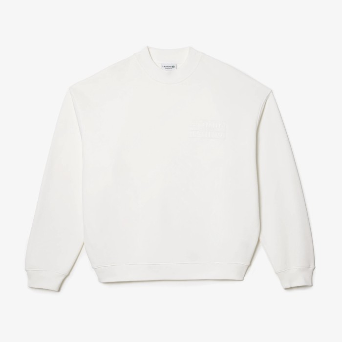 толстовка мужской свитшот lacoste оверсайз из органического хлопка - качественный продукт вид сбоку