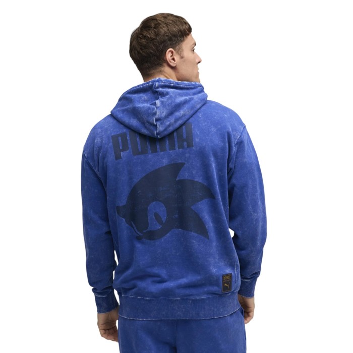 толстовка puma x sonic relaxed graphic hoodie tr от бренда puma вид слева