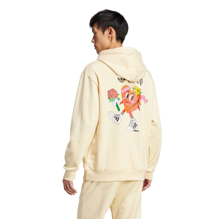 толстовка q1 mbn hoodie v от бренда adidas вид слева