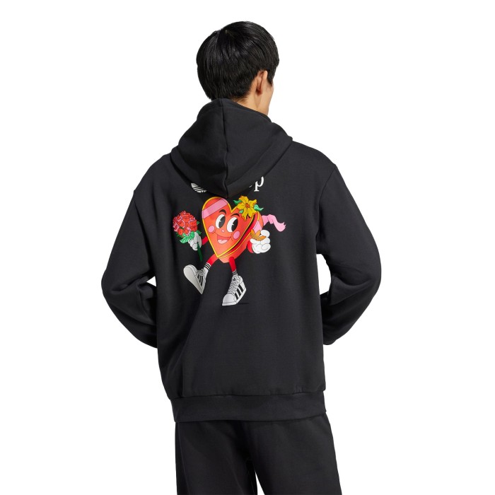 толстовка q1 mbn hoodie v от бренда adidas вид слева