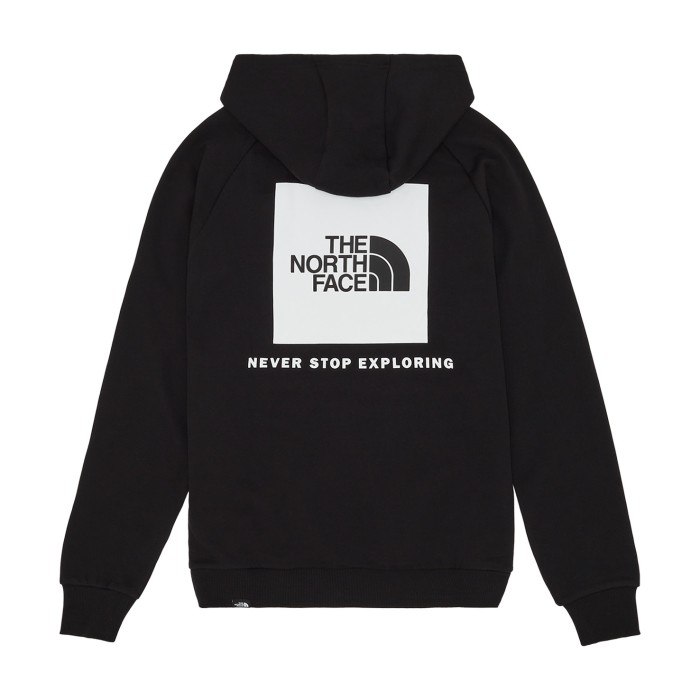 толстовка raglan red box hoodie от бренда the north face вид слева