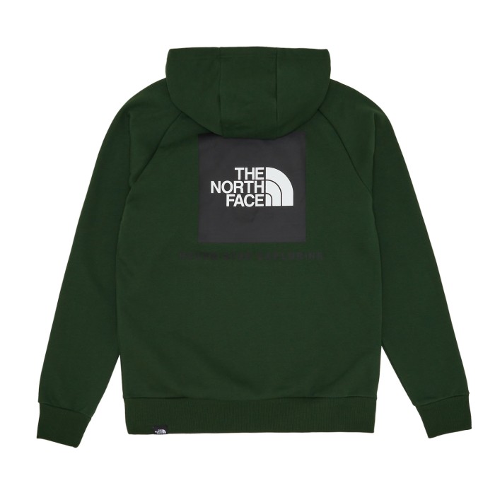 толстовка raglan red box hoodie от бренда the north face вид слева