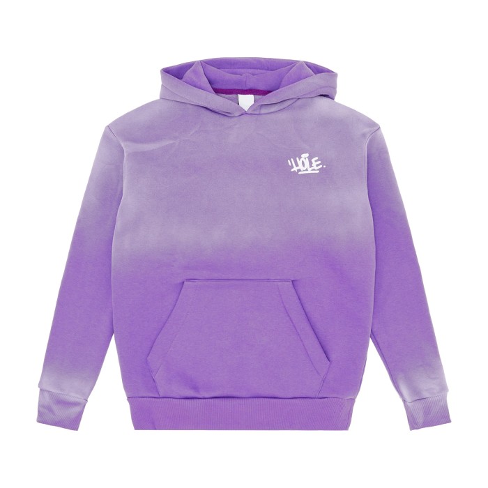 толстовка spray print detail hoodie HAHSS194PUR фотография