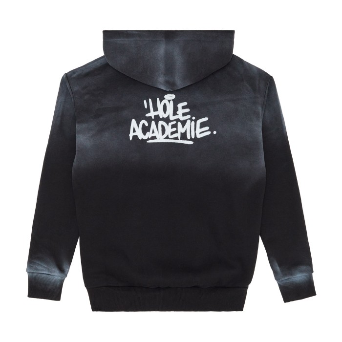 толстовка spray print detail hoodie от бренда hole academie вид слева