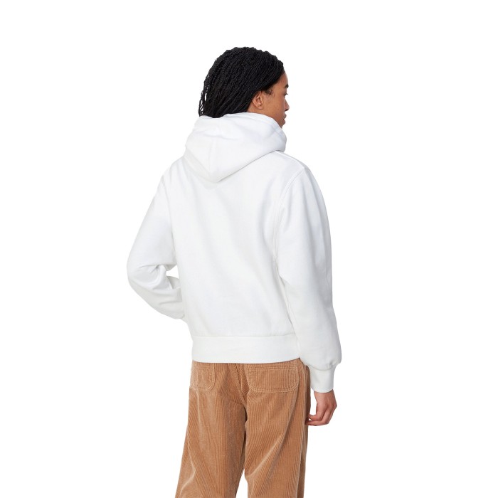 толстовка w' hooded american script sweatshirt от бренда carhartt wip вид слева