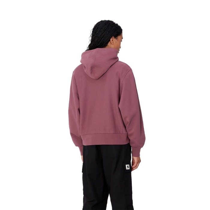 толстовка w' hooded american script sweatshirt от бренда carhartt wip вид слева