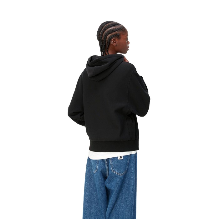 толстовка w' hooded american script sweatshirt от бренда carhartt wip вид слева