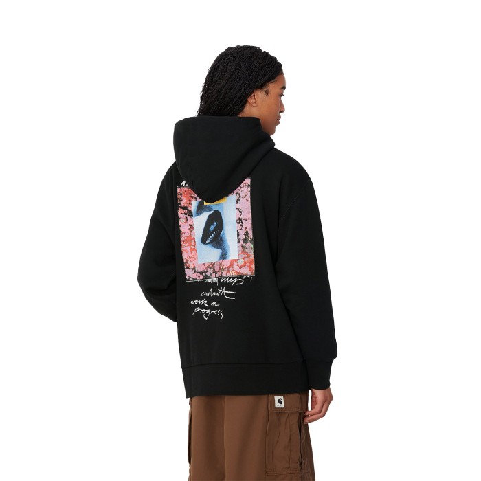 толстовка w' hooded lips sweat от бренда carhartt wip вид слева