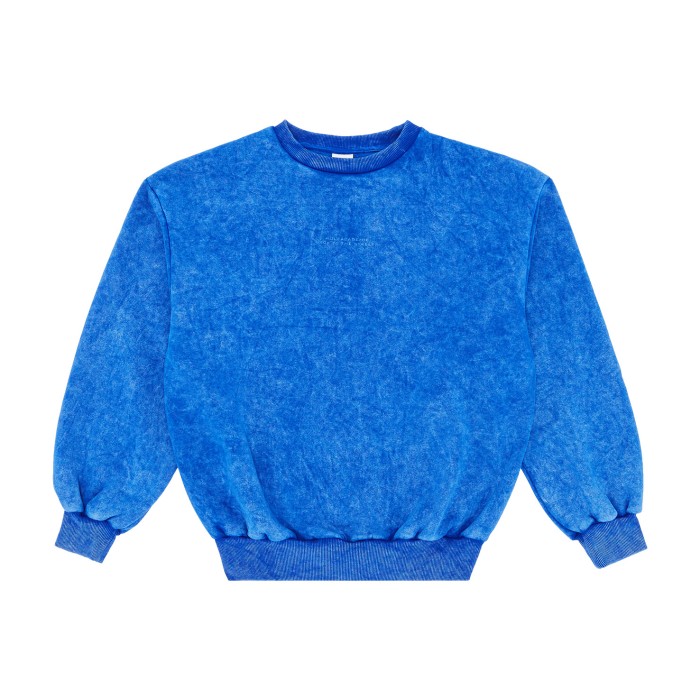 толстовка wash print detail sweatshirt HAHSS191BLU фотография