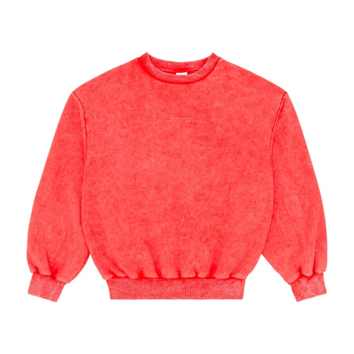 толстовка wash print detail sweatshirt HAHSS190RED фотография