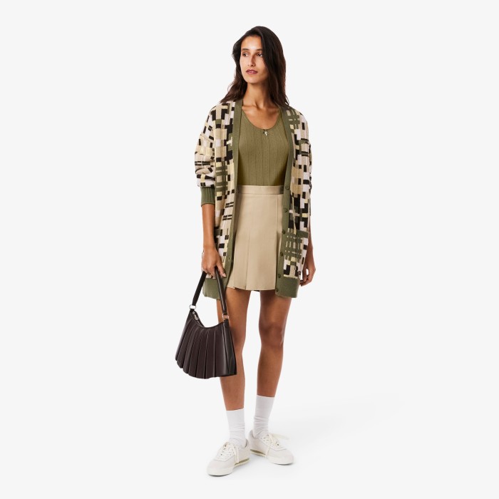 топ женский спортивный топ lacoste из смеси органического хлопка из проверенных материалов спереди