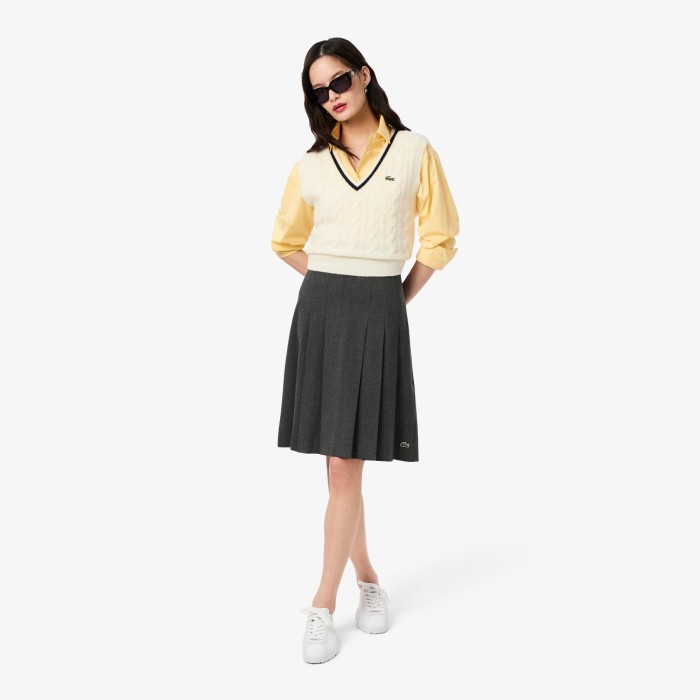 юбка длинная юбка lacoste со складками из проверенных материалов спереди